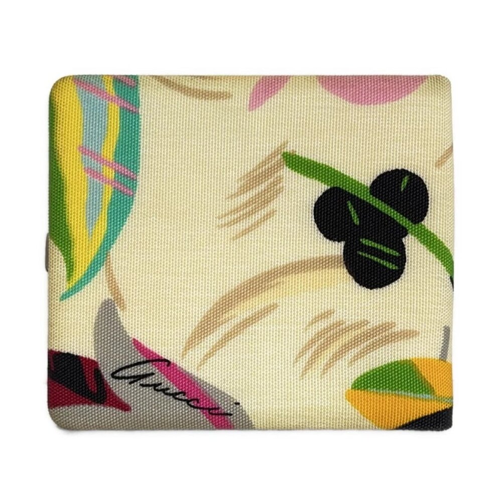 GUCCI - Cream Yellow Green Multi Chemical Fiber Bill Holder 117-072125